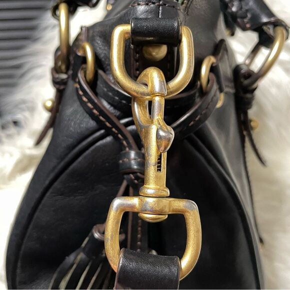 Dooney and Bourke Florentine Black Leather Satchel Handbag - Picture 10 of 14